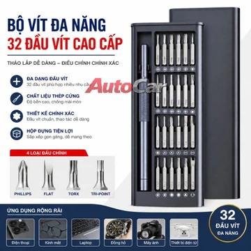 Bộ Tua Vít Chính Xác 24 Đầu Từ Tính Kèm Hộp -Bộ Tô Vít Mini Đa Năng 24 Chi Tiết Dùng Cho Điện Thoại, Laptop -Bộ Tua Vít