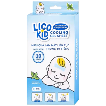 Miếng Dán Hạ Sốt LicoKid Hộp 3 Gói Làm Mát Hạ Sốt