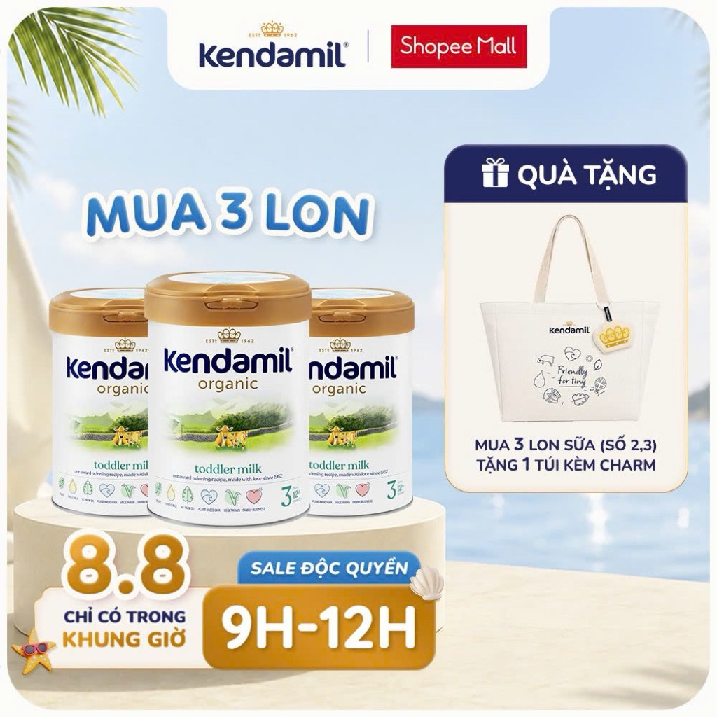 Sữa Công Thức Hữu Cơ Kendamil Organic chứa HMOs Số 3 (800g)