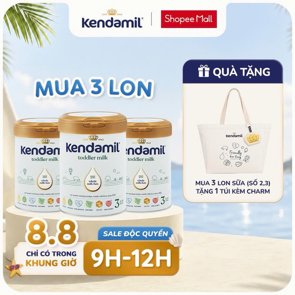 Sữa Công Thức Nguyên Kem Kendamil Classic Số 3 (800G)