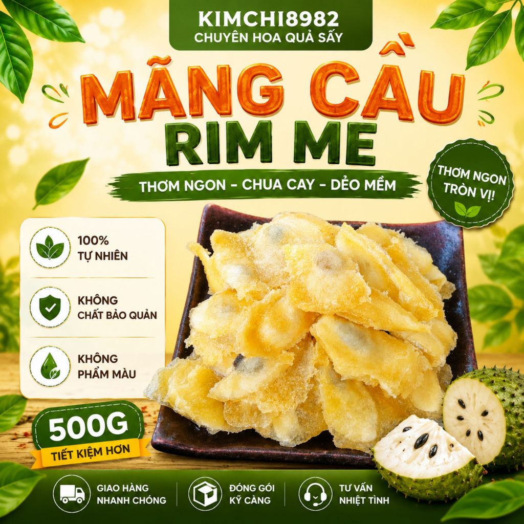 Mãng Cầu Rim Me Chua Ngọt  Snack Ăn Vặt Thơm Ngon Ăn Là Ghiền