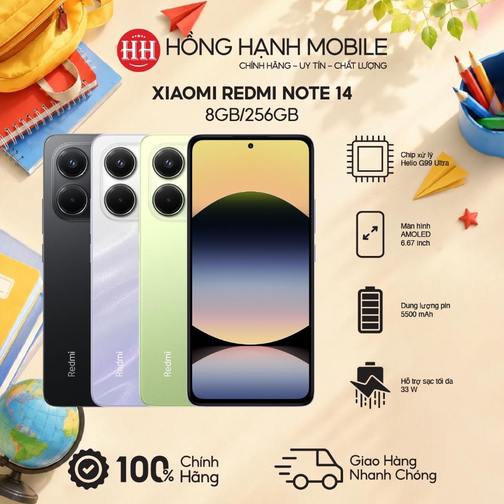 Điện Thoại Xiaomi Redmi Note 14 8GB/256GB – Hàng Chính Hãng