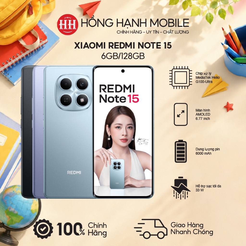 Điện Thoại Xiaomi Redmi Note 15 6GB/128GB – Hàng Chính Hãng
