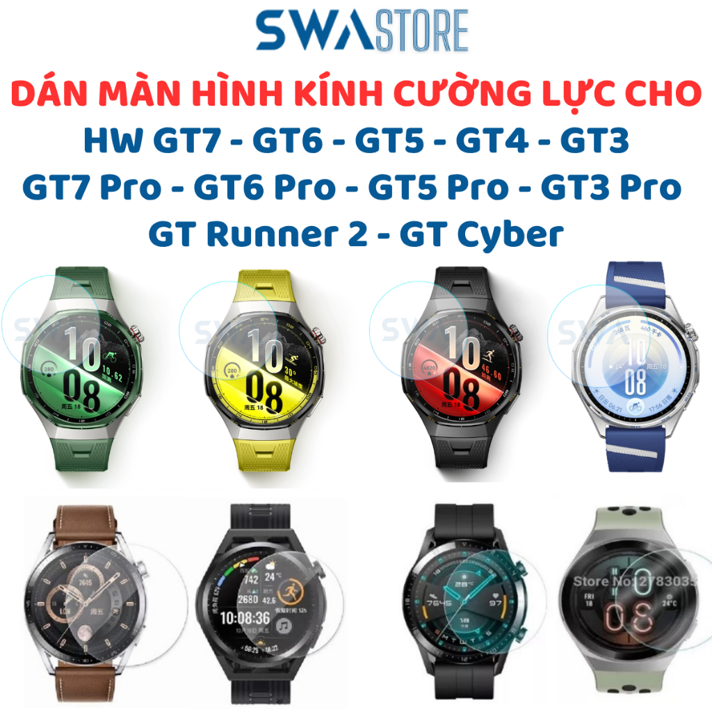 Dán màn hình cường lực dùng cho Huawei Watch GT7 GT6 GT5 GT4 46mm 41mm GT GT2 GT3 Cyber Runner Pro SWA