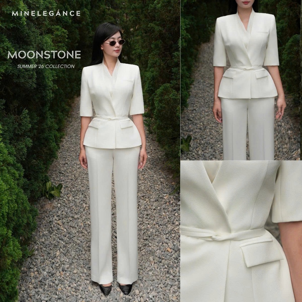 MINELEGÁNCE | SET VEST QUẦN ỐNG ĐỨNG CÔNG SỞ, SANG TRỌNG - MIN48