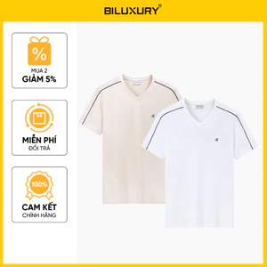 [T8_SALE 169K_HT] Áo Thun Thể Thao Nam 1APKT622 Biluxury Form Slimfit Họa Tiết Cao Cấp Thoáng Mát Co Giãn