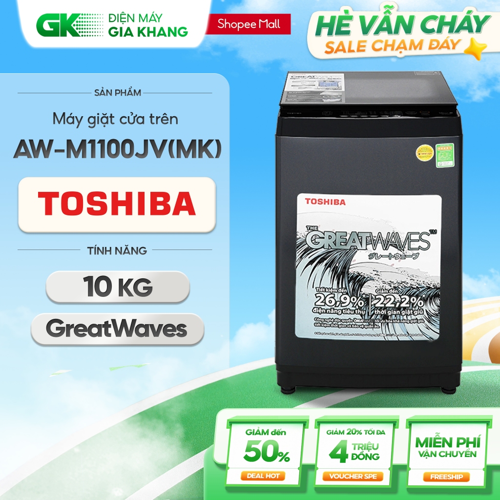 AW-M905BV(MK) | AW-M1000FV(MK) | AW-M1100JV(MK) | AW-DM1100JV(MK) - Máy Giặt TOSHIBA [Freeship HCM] | BigBuy360 - bigbuy360.vn