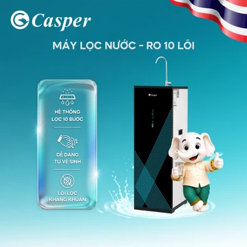 Máy lọc nước RO Casper WR-E8V1 - 10 lõi 10 cấp lọc - Lõi RO loại bỏ 99.9% tạp chất - Chính hãng
