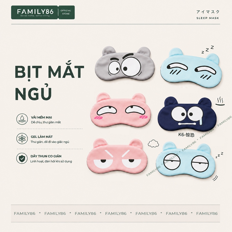 Đồ Bịt Mắt Ngủ, Bịt Mắt Ngủ Có Gel Làm Mát Cho Bé Gái Cute Anime - Bịch Bịp Mặt Nạ Ngủ Che Mắt