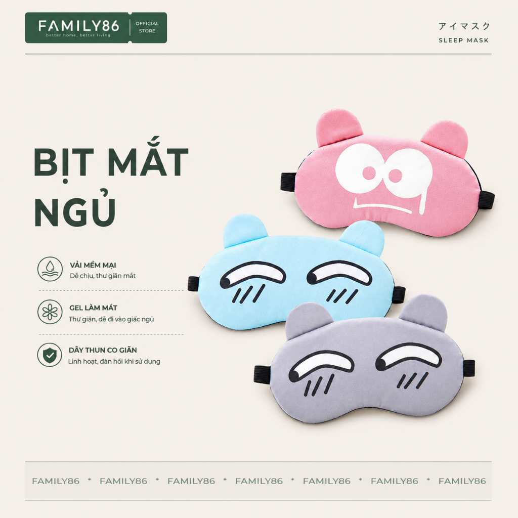 Đồ Bịt Mắt Ngủ, Bịt Mắt Ngủ Có Gel Làm Mát Cho Bé Gái Cute Anime - Bịch Bịp Mặt Nạ Ngủ Che Mắt | BigBuy360 - bigbuy360.vn