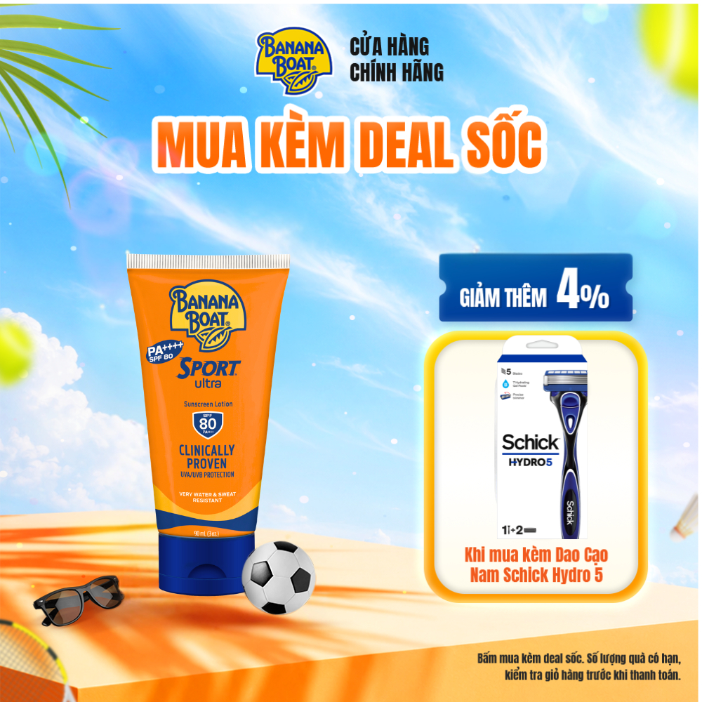Kem Chống Nắng Thể Thao Banana Boat SPF80 90Ml
