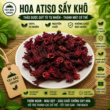 1KG Hoa Atiso Sấy Khô Tây Bắc Green | Hoa Atiso Khô Tự Nhiên, Dùng Pha Trà, Chọn Lọc