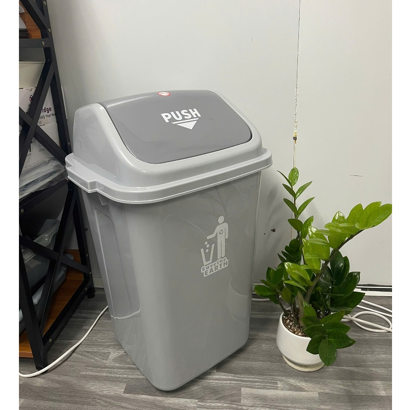 Thùng rác nhựa nắp lật 45 lít, thùng rác nhựa 45 lít nắp bập bênh, mẫu mới | BigBuy360 - bigbuy360.vn