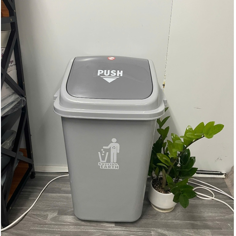 Thùng rác nhựa nắp lật 45 lít, thùng rác nhựa 45 lít nắp bập bênh, mẫu mới | BigBuy360 - bigbuy360.vn