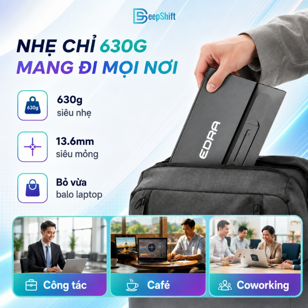 Màn Hình Di Động EDRA EPM16F60S 15.6 Inch FHD IPS 60Hz HDR10 | BigBuy360 - bigbuy360.vn