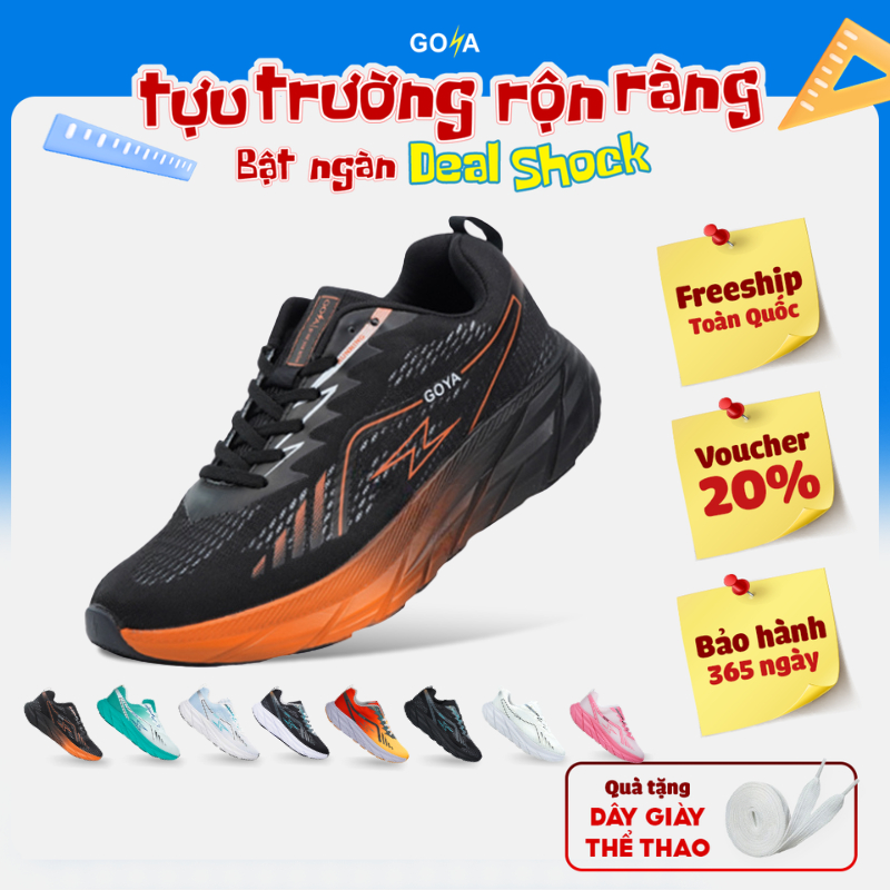[Tặng dây giày] Giày thể thao chạy bộ nam nữ Goya Plus năm 2026 Công nghê EVA Foam mới nhất, nhẹ êm, nẩy vượt trội