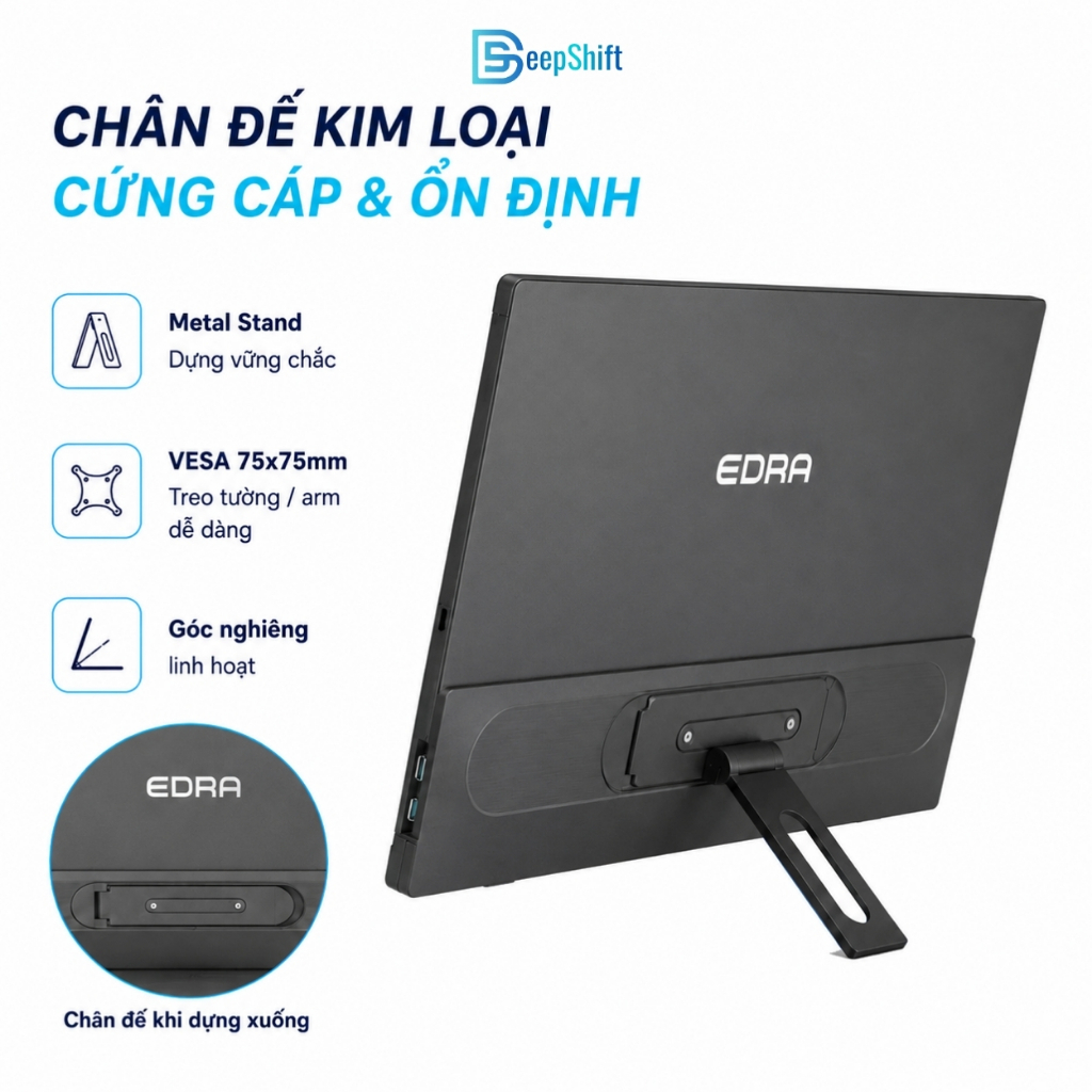Màn Hình Di Động EDRA EPM16F60S 15.6 Inch FHD IPS 60Hz HDR10 | BigBuy360 - bigbuy360.vn