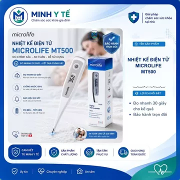 Nhiệt Kế Điện Tử Microlife MT500 Đo Thân Nhiệt Nhanh 30 Giây Bảo Hành Trọn Đời