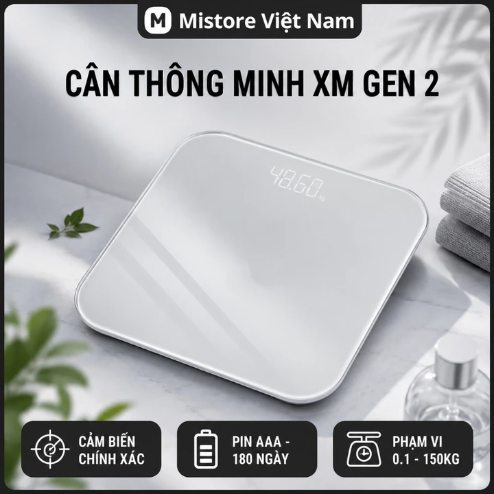 Cân thông minh XM smart scale 2 -Cân điện tử S200, cân điện tử milife S20 / S20 Plus Bác Sĩ Gia Đình,Trợ Lý Sức Khỏe