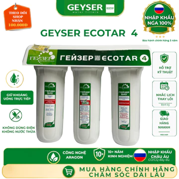 Máy Lọc Nước Nano Geyser Ecotar 4 Chính Hãng, Nhập Khẩu Nga - Không Dùng Điện, Giữ Khoáng, BH 3 Năm | Tặng Bình 2.5L