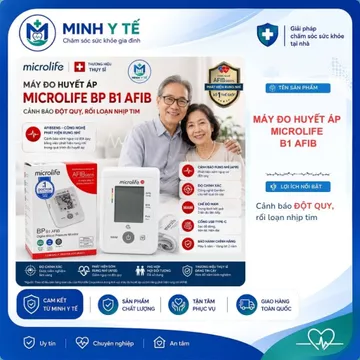 Máy Đo Huyết Áp Bắp Tay Microlife BP B1 AFIB Đo Huyết Áp Nhịp Tim Tự Động Phát Hiện Rung Nhĩ AFIB Bảo Hành 5 Năm