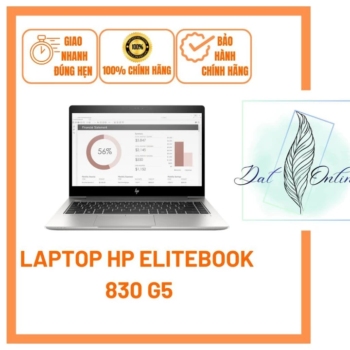 Laptop HP EliteBook 830 G5 i5-8th RAM 8GB SSD 256GB 13.3" FHD - Hàng Cũ - BH 1 Tháng.