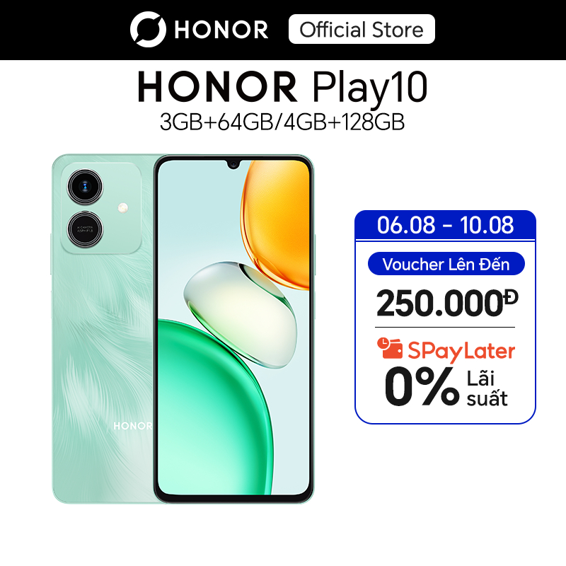 Điện thoại Honor Play 10 4GB+128GB/3GB+64GB | Pin 5000mAh | Màn hình 6.74″ | Bảo hành 18 Tháng