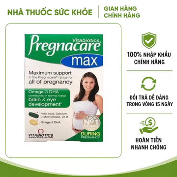 (Nhập Chính Hãng - Đủ VAT) Vitamin Bầu Pregnacare Max 84 Viên - Bổ Sung Vitamin, Khoáng Chất Cho Mẹ Bầu Và Thai Nhi