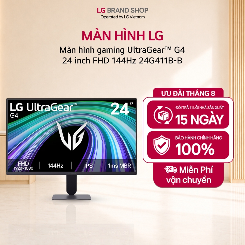 [Chỉ giao miền Nam/Bắc] Màn hình gaming UltraGear™ G4 24 inch FHD 144Hz 24G411B-B | BigBuy360 - bigbuy360.vn