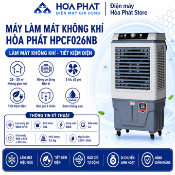 Máy làm mát không khí Hòa Phát HPCF026NB - Làm mát nhanh, tiết kiệm điện cho phòng 30m2 - Hàng chính hãng