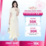 Set Váy Công Sở Thanh Lịch Chất Chéo Hàn Lót Lụa, Áo Dáng Peplum Ôm Eo, Chân Váy Dập Ly Khóa Kéo Tôn Dáng MEDECHILL S851 — ảnh 1
