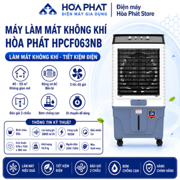 Máy Làm Mát Không Khí Hòa Phát HPCF063NB - Làm Mát Không Gian Lớn 50m² - Hàng Chính Hãng