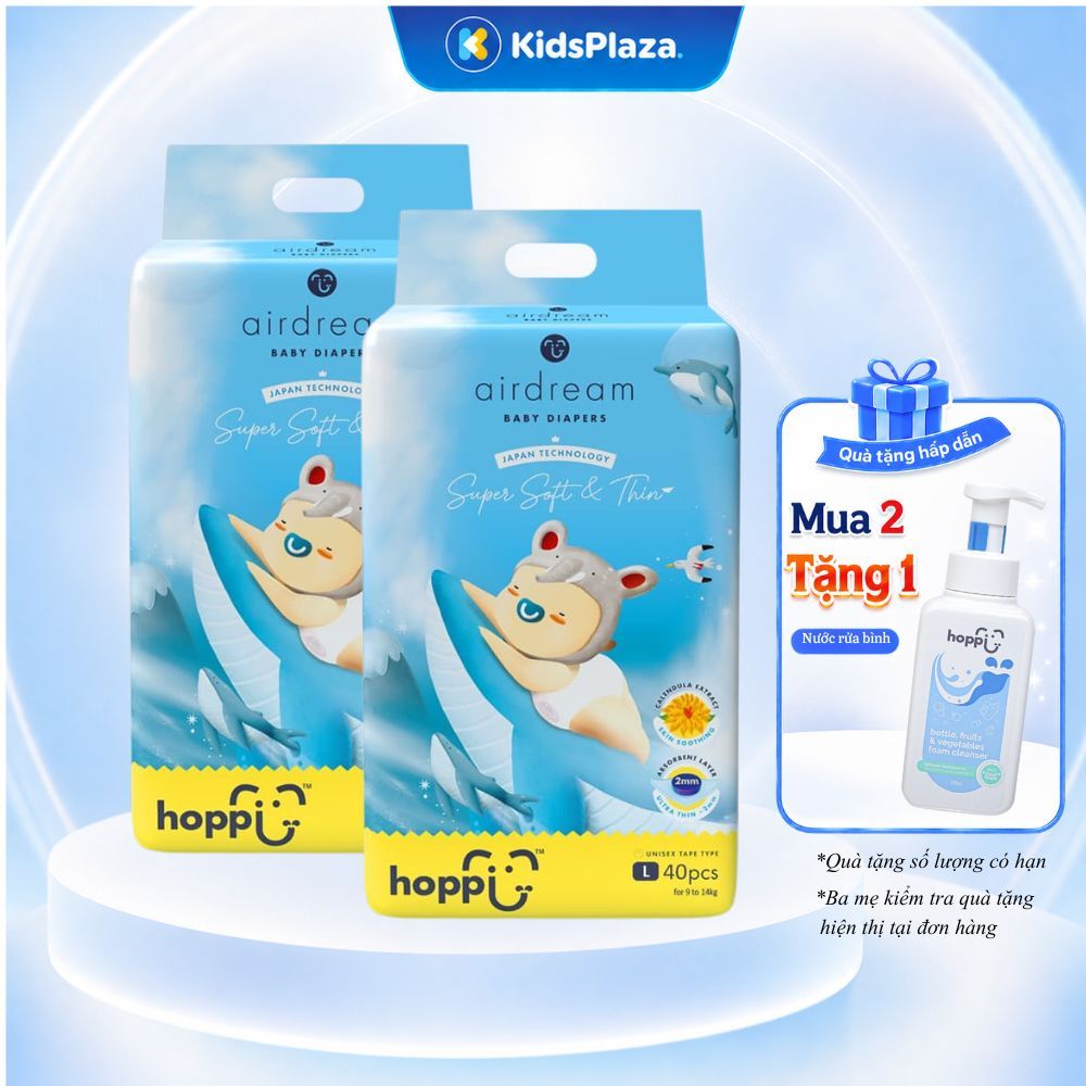 [M2] Bỉm - tã Hoppi Airdream cao cấp (đủ mọi size cho bé) - chính hãng Kids Plaza