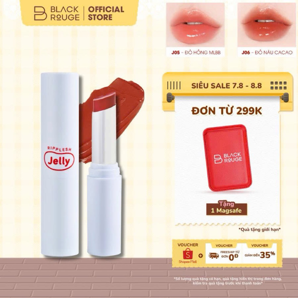 Son dưỡng thuần chay có màu Ripplesh Jelly Balm - 3.3g