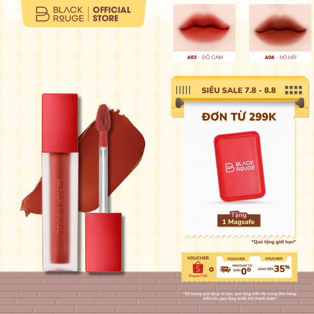 Son Kem Black Rouge Air Fit Velvet Tint Ver 1 - 4.5g