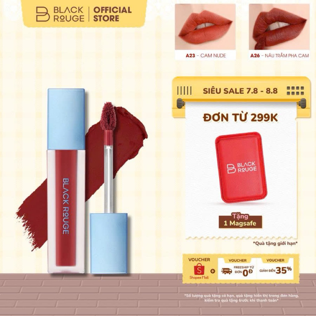 Son Kem Black Rouge Air Fit Velvet Tint Ver 6 - 4,5g