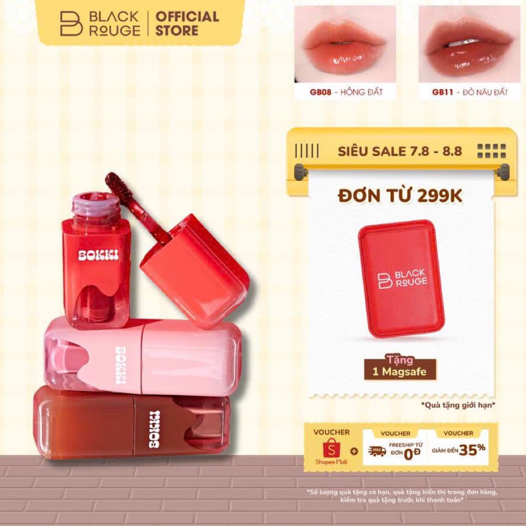 Son Tint Black Rouge Glow Bokki Tint - 4.85g