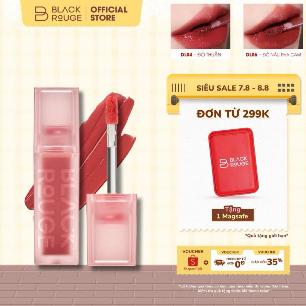 Son Kem Black Rouge Double Layer Over Velvet Ver 1 - 4.1g