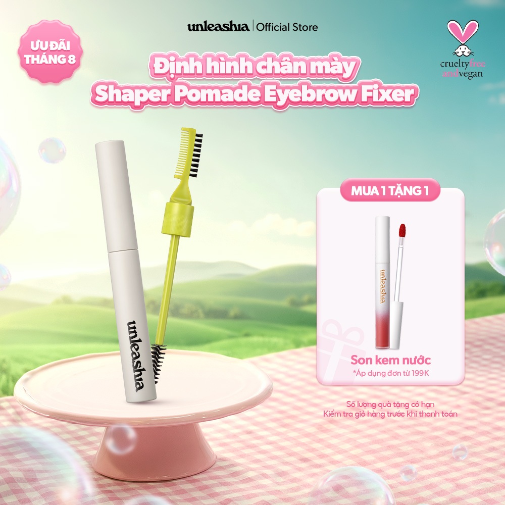 Định hình chân mày UNLEASHIA Shaper Pomade Eyebrow Fixer Sáp dưỡng lông mỏng nhẹ