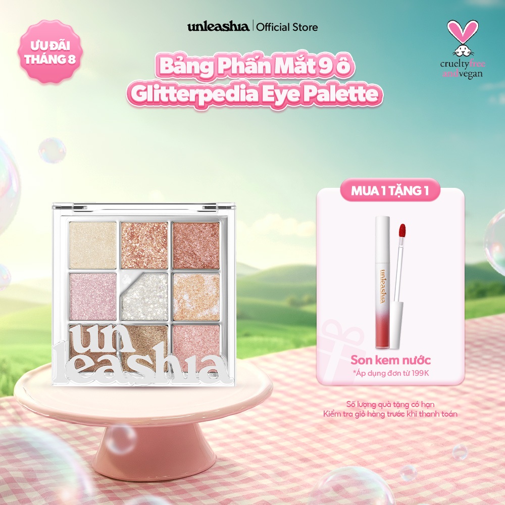 Bảng Phấn Mắt 9 Ô UNLEASHIA Tiện Dụng Dễ Dùng, Màu Sắc Đa Dạng, Không Gây Bết Dính 6.6g