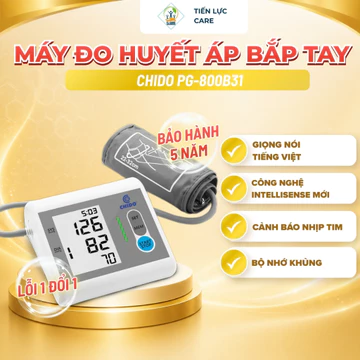 Máy Đo Huyết Áp Bắp Tay CHIDO Cao Cấp - Có Giọng Nói Tiếng Việt, Công Nghệ Nhật Bản Chính Xác (Bảo Hành 5 Năm)