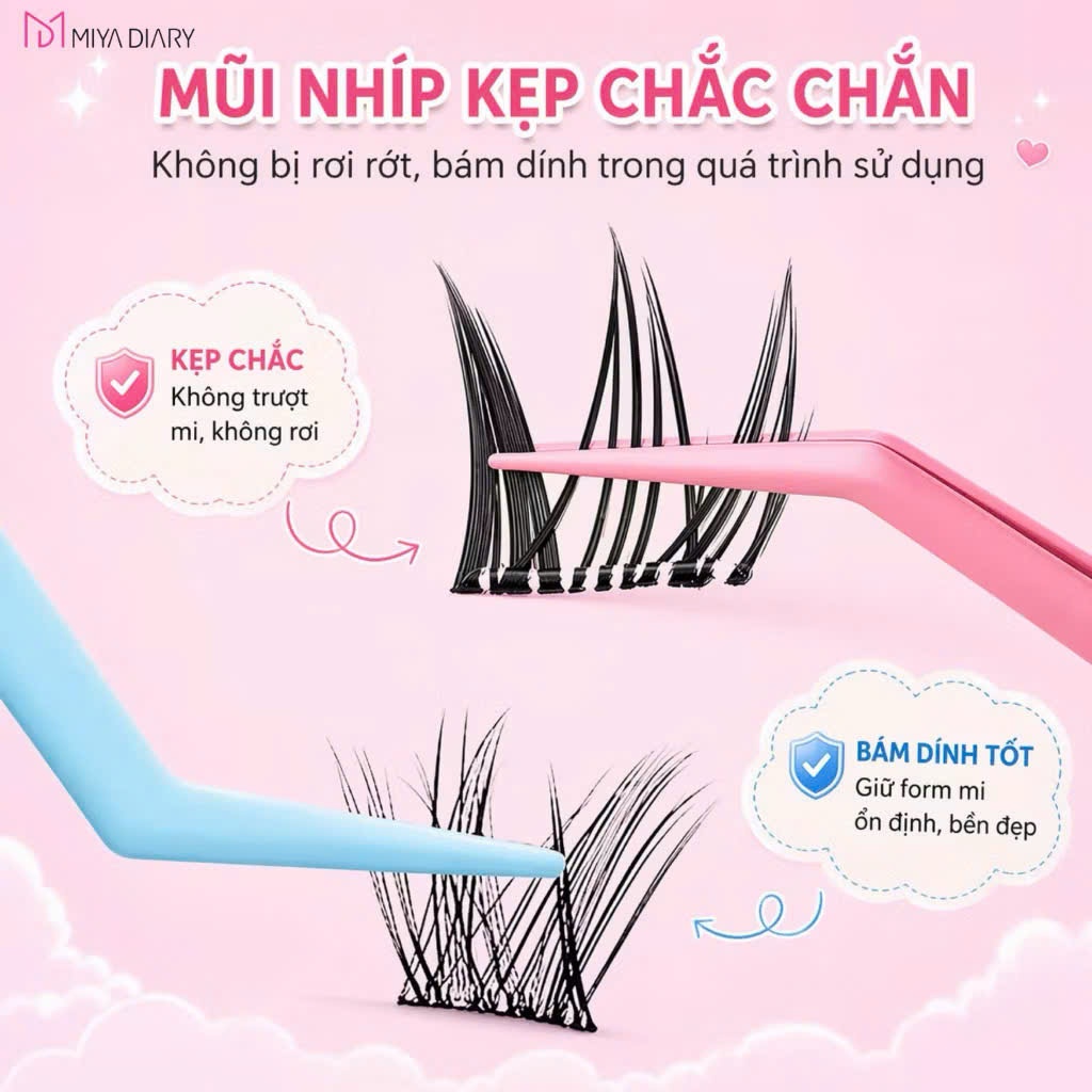 MIYA DIARY Nhíp Gắn Mi Chống Dính – Hạn Chế Dính Keo, Dễ Gắp Mi, Màu Ngẫu Nhiên | Minihouse | BigBuy360 - bigbuy360.vn
