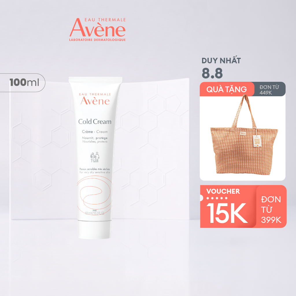 Kem Dưỡng Ẩm Avène Chuyên Biệt Cho Da Khô, Nhạy Cảm 100ml