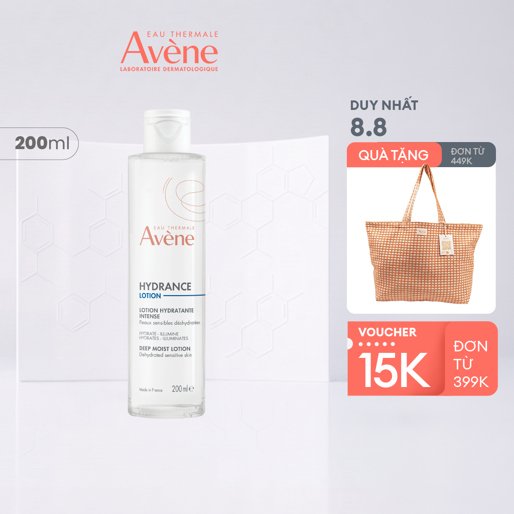 Nước cân bằng cấp ẩm sâu Avène Hydrance Deep Moist Lotion 200ml cho da dầu, hỗn hợp và nhạy cảm