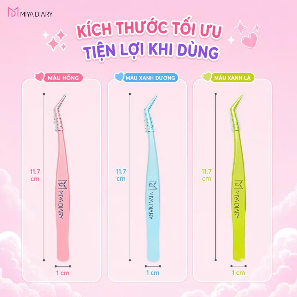 MIYA DIARY Nhíp Gắn Mi Chống Dính – Hạn Chế Dính Keo, Dễ Gắp Mi, Màu Ngẫu Nhiên | Minihouse | BigBuy360 - bigbuy360.vn