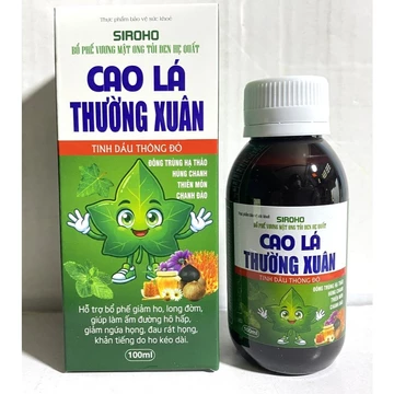 Siroho Bổ Phế Vương Mật ong Tỏi đen Hẹ Quất Cao lá thường xuân Tinh dầu thông đỏ làm ấm họng, giảm viêm họng, giảm đờm