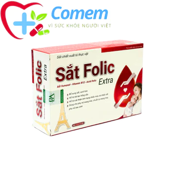 Viên Bổ Sung Sắt Folic Extra Hỗ Trợ Tạo Hồng Cầu Bổ Sung Acid Folic Và Vitamin B12 _ Hộp 30 viên