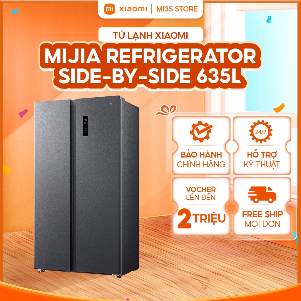 Tủ Lạnh Xiaomi Mijia Refrigerator Side-by-Side 635L Bản Quốc Tế | Inverter, Ag+ Fresh, No Frost