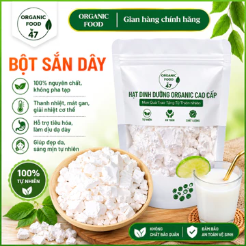 Bột sắn dây nguyên chất Organicfood47 đặc biệt, bột sắn dây nhà làm giúp thanh nhiệt, làm mát cơ thể, tốt cho sức khỏe