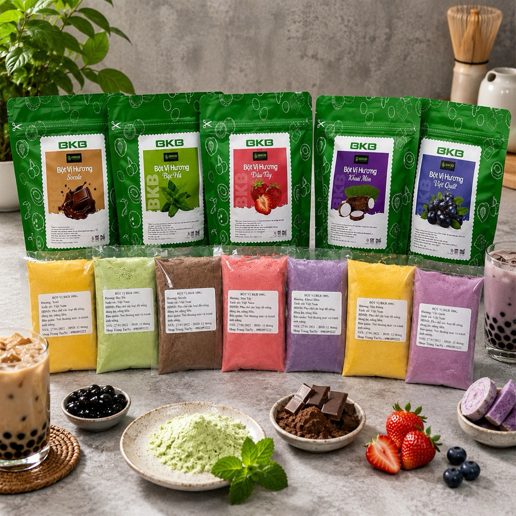 Bột tạo vị pha trà sữa BKB 100g (Tách từ túi 1kg)